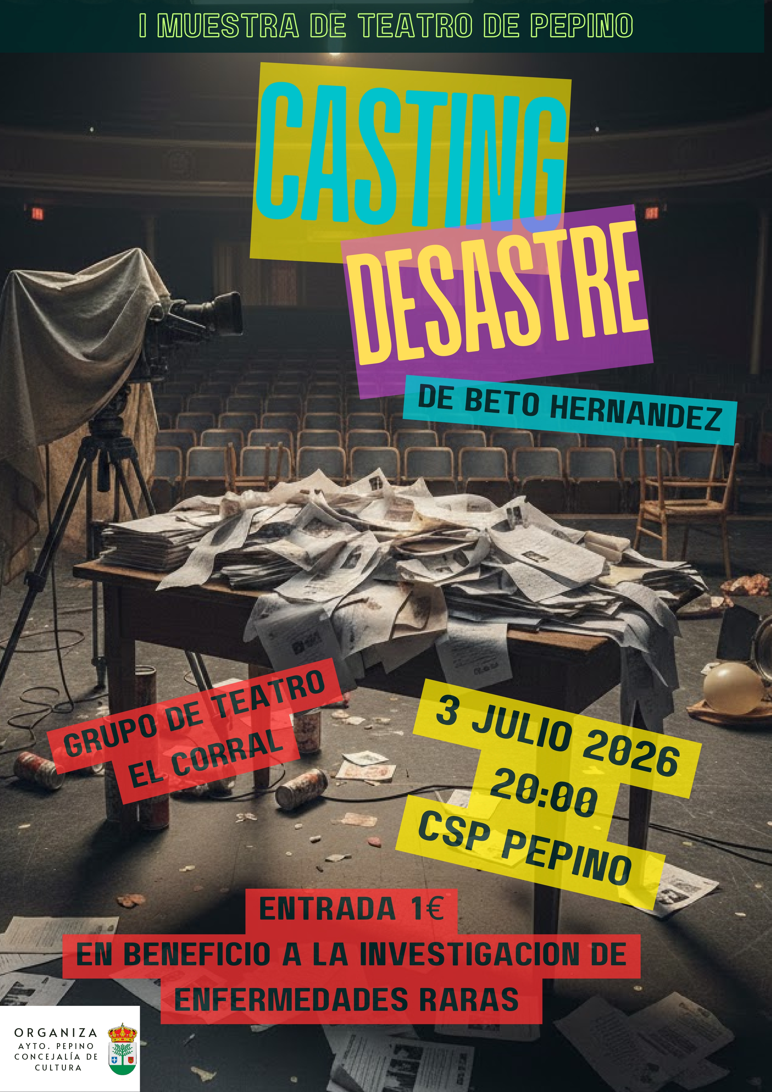 PRIMERA MUESTRA DE TEATRO «MUNICIPIO DE PEPINO». VIERNES 3 DE JULIO 2026