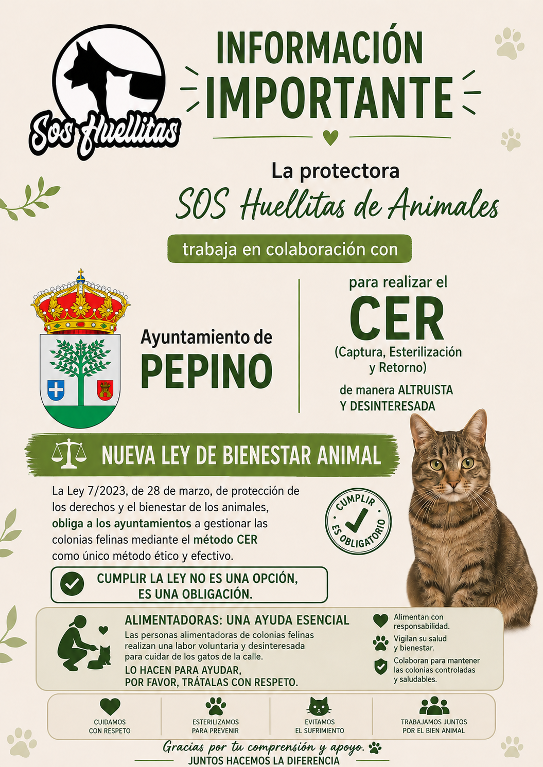 COMUNICADO ACLARATORIO SOBRE CONTROL DE PLAGAS