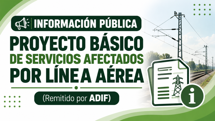 Información pública, PROYECTO BÁSICO DE SERVICIOS AFECTADOS POR LINEA AÉREA.